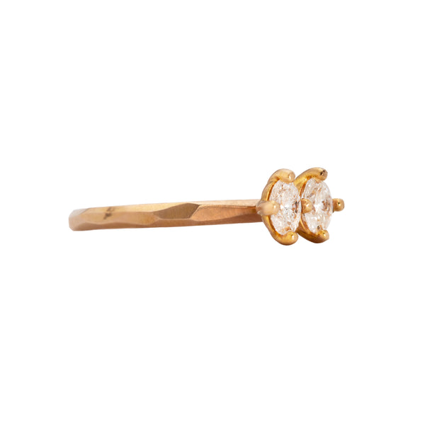 Rose Gold Double Oval Diamond Ring - Krista McRae
