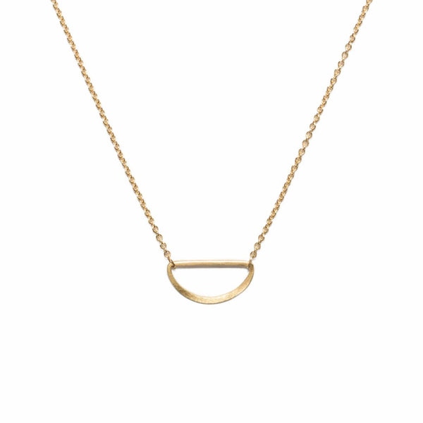 Half circle cheap gold necklace
